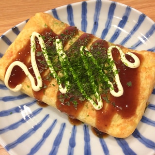 幼児食！卵と山芋のお好み焼き風